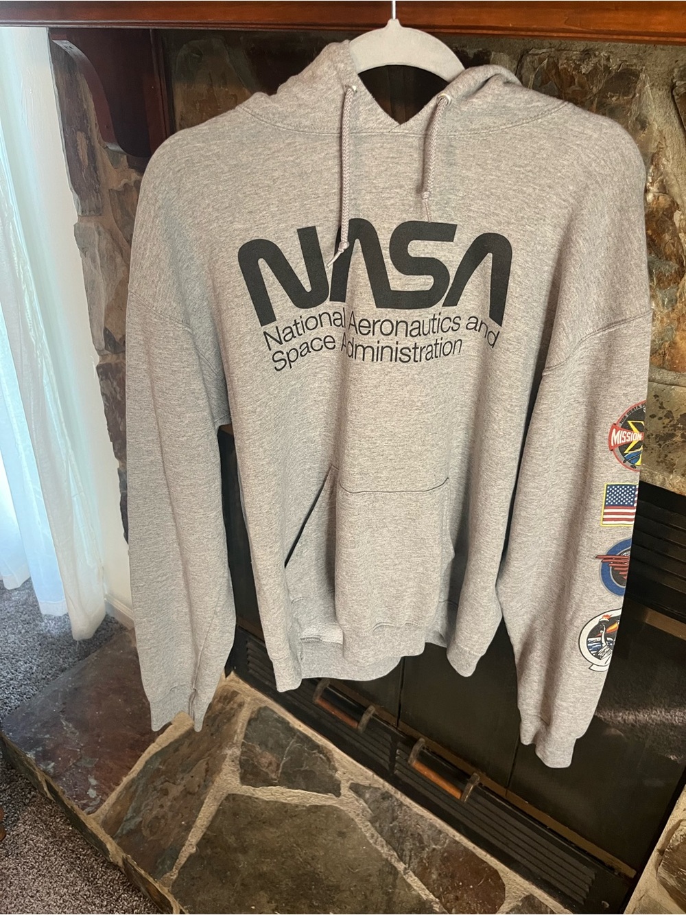 Aldrin Family Gray NASA Hoodie - Men's Pullover Sweatshirt